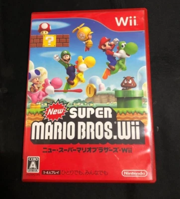 New Super Mario Bros. Nintendo Wii Japan version Tested Used 2009 From Japan - Image 1 of 3