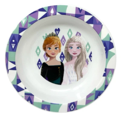 PIATTO FONDO FROZEN DISNEY STOVIGLIA 20 CM PLASTICA RIUTILIZZABILE PER MICROONDE - Immagine 1 di 3