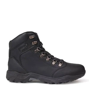 Gelert Mens Leather Walking Boots Metal D Rings Full Lace Up Outdoor Shoes - Picture 1 of 15