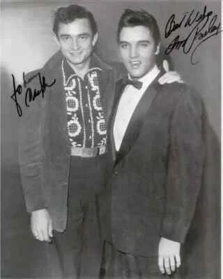 Johnny Cash & Elvis Presley 8.5X11 SIGNED PHOTO 1956 AUTOGRAPH POSTER Reprint