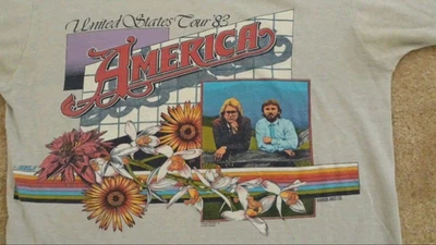 VINTAGE 1983 AMERICA BAND CONCERT TOUR T-Shirt BL337 - Image 1 of 4