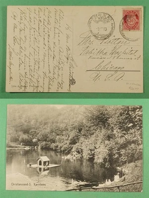 DR WHO NORUEGA ALEMANIA ENVÍO CANCELAR POSTAL RAVADALEN A ESTADOS UNIDOS R16942 Foto 1 de 3