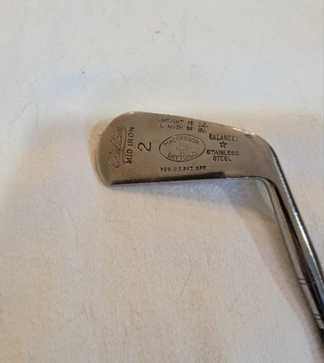 Macgregor Chieftain Mid Iron 2 Stainless Steel Golf Club. 15 Oz. 38" Org. Grip. - Image 1 of 4