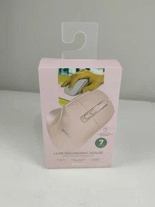 NEW Pink 7 Button Wireless Gaming Mouse Student Gamer Ergonomic Remote Work - Picture 1 of 2