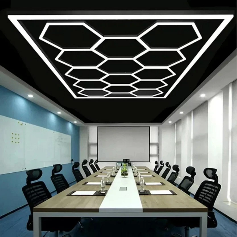 14X  LAMPADA LED ESAGONALE OFFICINA GARAGE PARETE SOFFITTO LUCE ILLUMINAZIONE - Immagine 1 di 2