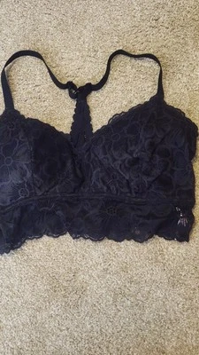  Sujetador para mujer No Boundaries convertible de encaje con patrón floral XXXL negro Foto 1 de 4