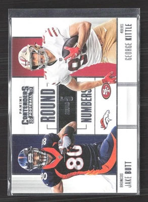 2017 Panini Contenders - Round Numbers George Kittle Jake Butt #RN-20 (RC) - Image 1 of 2