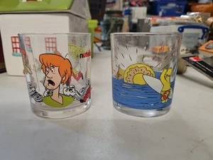 2 Vintage Nutella Glasses, Shaggy - Scooby Doo & Simpsons - Foto 1 di 5