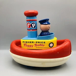Fisher Price 1967 de colección remolcador barco de juguete - Imagen 1 de 12