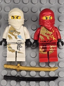 Lego Ninjago Minofigures NJO0009 Kai DX NJO0018 Zane DX - Picture 1 of 5