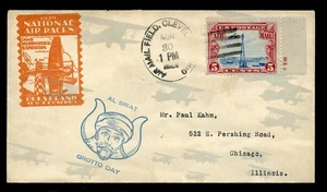 CVR NAT. AIR RACES CLEVELAND cds AIRMAIL FIELD OHIO 1929 wAL SIRAT GROTTO DAY - Picture 1 of 4