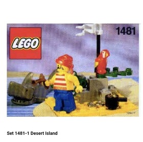 LEGO Pirates: Pirates Desert Island (1481) 100% Complete With Minifig