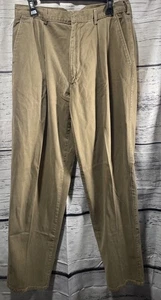 Vtg Polo Ralph Lauren Khaki Chino Pants Mens 34x34 Golf Made In USA - Picture 1 of 8