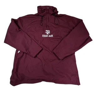 VTG Texas A&M Windbreaker Mens Medium Aggies Red Oak Sportswear Maroon Jacket - Picture 1 of 5
