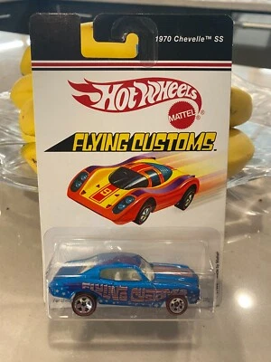2006 Hot Wheels Target Flying Customs '70 CHEVELLE SS Blue w/Red Line Chrome5Sp - Image 1 of 2