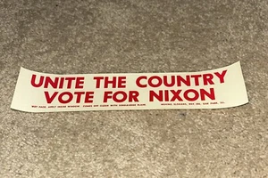 Fensteraufkleber UNITE THE COUNTRY 1968 - VOTE FOR NIXON - Bild 1 von 6