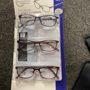 Design Optics by Foster Grant Reading Glasses 3 Pack Ladies Fashion + 2.50 - Picture 1 of 1