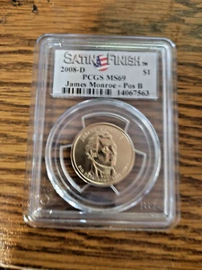 2008-D James Monroe - Pos B PCGS MS69 - TOP POP Worth more than $500 - BID NOW! - Picture 1 of 2
