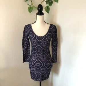 Free People Burn Out Bodycon Mini Dress S - Picture 1 of 9