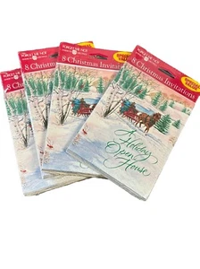 American Greetings Christmas Holiday Open House Invitations Lot 4 8-Pack - Picture 1 of 3