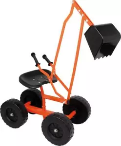 Bagger mit Rädern, Sitzbagger aus Metall, Sandbagger für Kinder, Kinderbagger - Bild 1 von 6