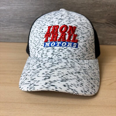 Кепка Iron Trail Motors с ремешком на спине черная белая для улицы - Изображение 1 из 4