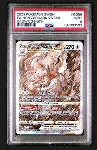 2023 Pokemon Crown Zenith Hisuian Zoroark VSTAR Ultra Rare GG56 PSA 9 MINT - Picture 1 of 2