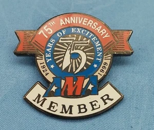 1994-1999 AMERICAN MOTORCYCLIST ASSOCIATION 75th ANNIVERSARY MEMBER PIN NEW - Picture 1 of 3