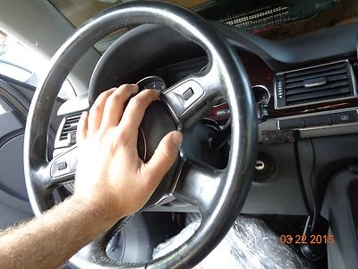 (2004-2005) Audi QUATTRO A8 A8L S8 Quattro D3 cuero volante NEGRO Foto 1 de 3