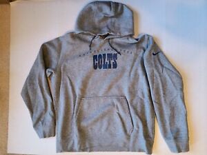 Nike NFL Gray Indianapolis Colts Pullover Hoodie Sweatshirt Mens XL Extra Large