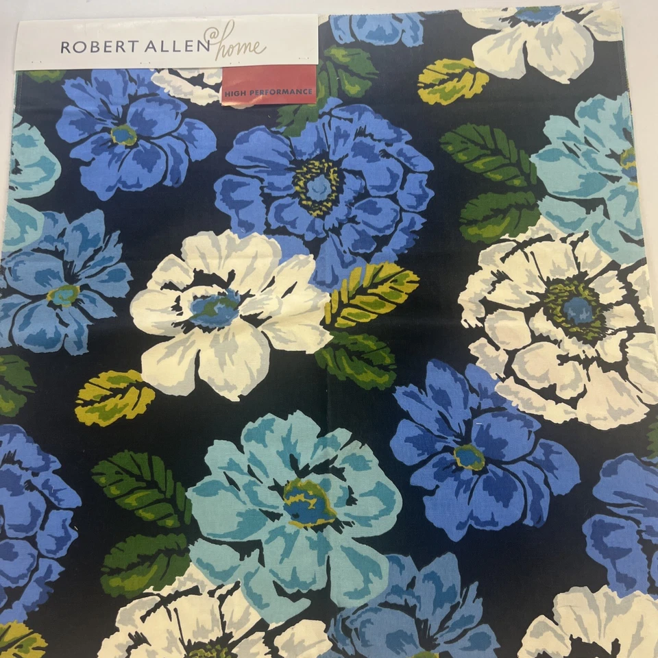 Robert Allen @ Home 2 Piece High Performance ￼ Floral  15 1/2 x 15 1/2” Fabric S - Image 1 of 4