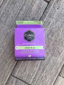 NAIL POLISH REMOVER PADS 10 Individual Wrapped Pads SWIPE and GO by Cutex Care - Picture 1 of 5