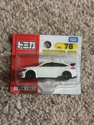Coche diecast Takara Tomy Tomica Nº78 Honda CIVIC TYPE R blanco 1/64 *VENDEDOR DE EE. UU.* Foto 1 de 4