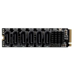 6-port Sata to M2 PCIE 3.0 Riser Adapter Nas-Synology Hard Drive Expansion Card - Afbeelding 1 van 16