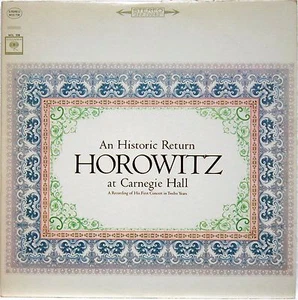VLADIMIR HOROWITZ AT CARNEGIE HALL EINE HISTORISCHE RETURN LP COLUMBIA 1965 M2S 728 - Bild 1 von 5