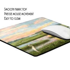 Sun Up On The Marsh Ronald William Coastal NC Artist Mouse Pad - Picture 1 of 4