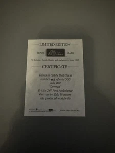 Britains Zulu War 20150 - British 24th Foot Ambulance Overrun Certificate ONLY - Picture 1 of 2