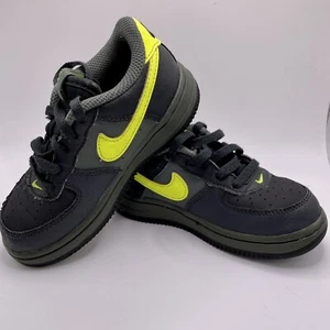 Nike Air Force 1, 9C Baby Toddler Sneakers Black Pine Volt Dark Green 596730-008 - Picture 1 of 7