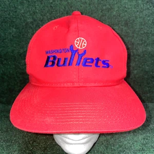 Vintage 80s/90s Washington Bullets SnapBack Hat - Rare Youngan Hat Co. NBA Tags - Picture 1 of 7