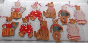 Lot of 10 Gordon Frasier Gallery Teddy Bears Large Gift Tags - Picture 1 of 12