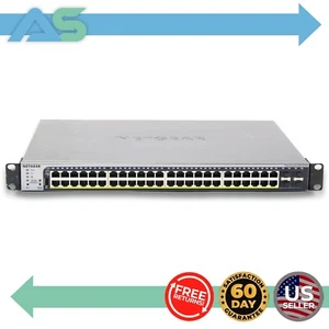 Netgear 48-Port Gigabit PoE+ Smart Managed Pro Switch with 4 SFP Ports GS752TPv2 - Afbeelding 1 van 14