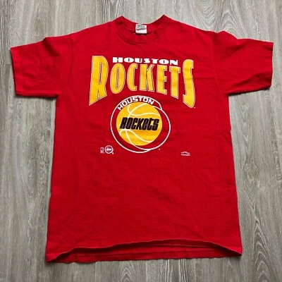 Camiseta Nuez moscada NBA Houston Rockets Vintage Gráfica Roja Amarilla Blanca Para Hombres XXL 2XL Foto 1 de 4