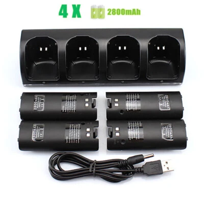Wii Controller Remote Ladegerät,Ladestation für WII Fernbedienung mit 4 Akku - Bild 1 von 4