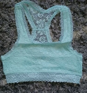 Girls justice lace racerback bralette size 34 new mint - Picture 1 of 3