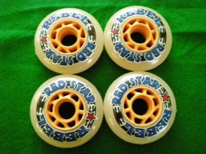 Rebel Red Star Skate Rollen - Nagelneues Set mit 4 Rollen - schwer zu finden!  - Bild 1 von 4