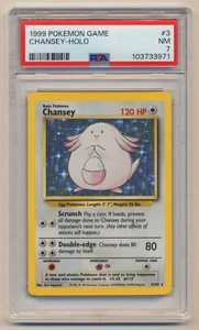 PSA 7 Pokemon Base Set Unlimited Holo Rare Chansey 3/102 NM Near Mint Condition! - Picture 1 of 2