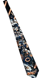 Vintage Chicago Bears NFL Football Neck Tie by Ralph Marlin FREE SHIPPING - Picture 1 of 4