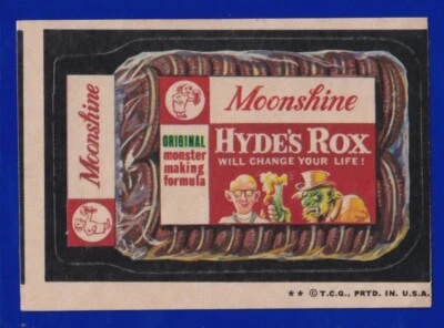 MOONSHINE HYDE'S ROX 1973 TOPPS WACKY PACKAGES series 3 VG-EX (OC) - Image 1 of 2