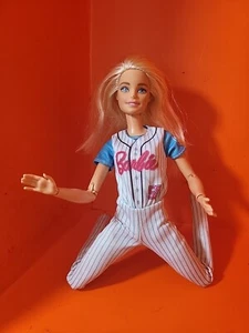 Barbie MADE TO MOVE MTM Baseballspieler 2018 artikuliert #FRL98 blond blau - Bild 1 von 7