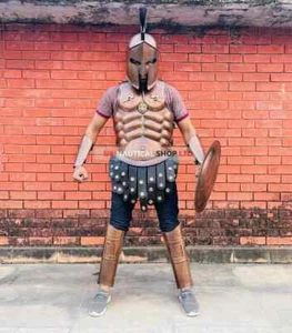 300 movie king Leonidas armor suit Spartan muscle jacket costume Copper Finish - Picture 1 of 6